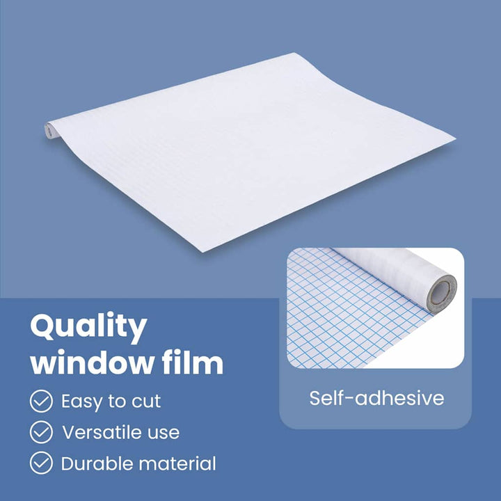 Selvklæbende Vinduesfolie Frostede striber 90 x 2000 cm PVC