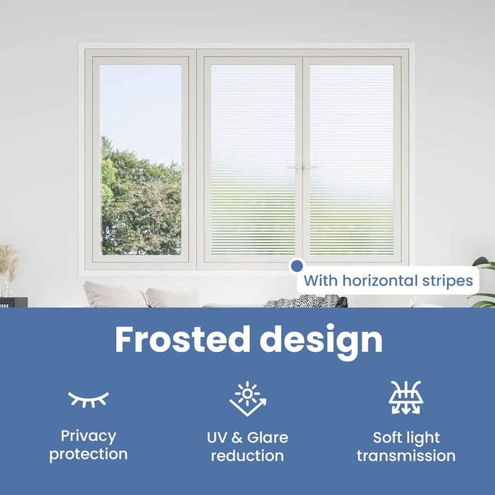 Selvklæbende Vinduesfolie Frostede striber 90 x 2000 cm PVC