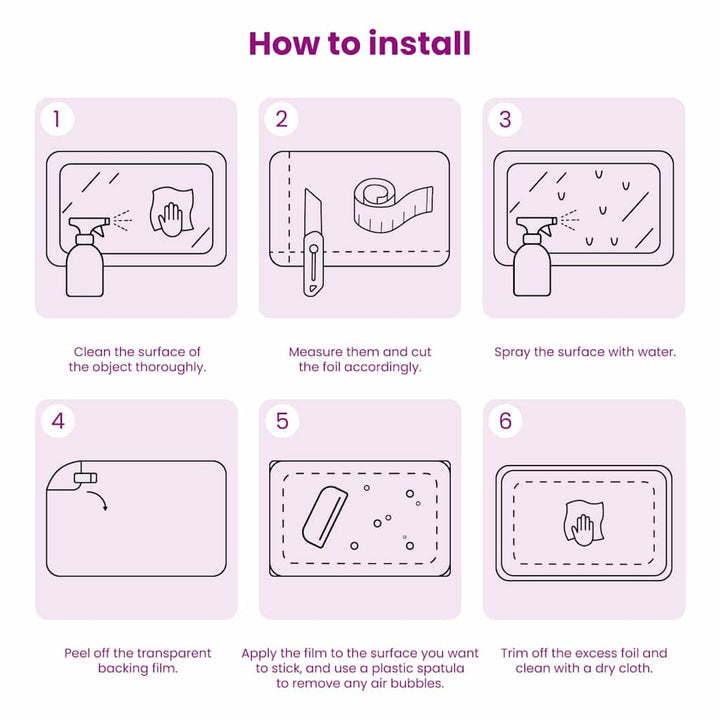 Selvklæbende spejlfilm Sølv 90 x 2000 cm PET