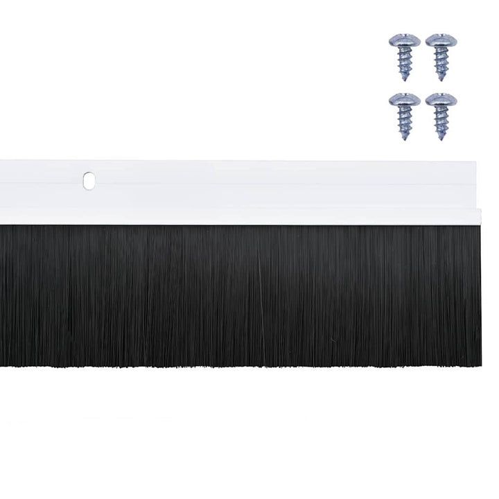 Skruemonterede dørbørste tætninger 6 pcs Hvid 100 cm
