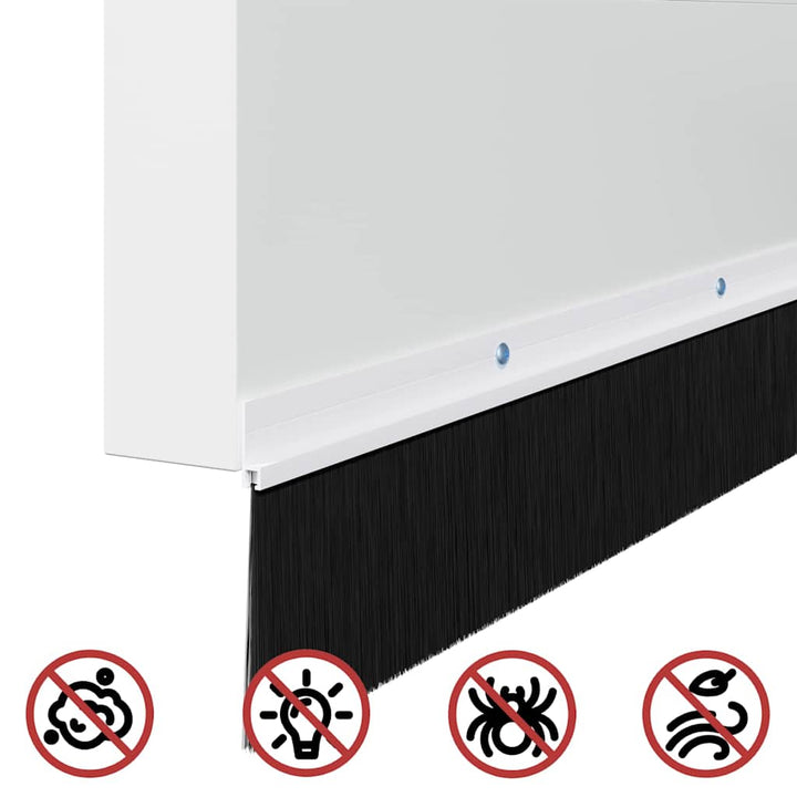 Skruemonterede dørbørste tætninger 6 pcs Hvid 100 cm