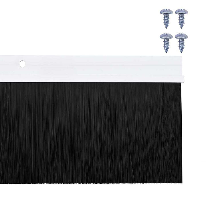 Skruemonterede dørbørste tætninger 6 pcs Hvid 100 cm
