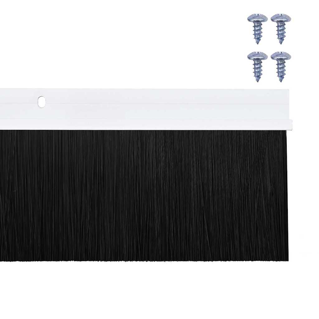 Skruemonterede dørbørste tætninger 12 pcs Hvid 100 cm