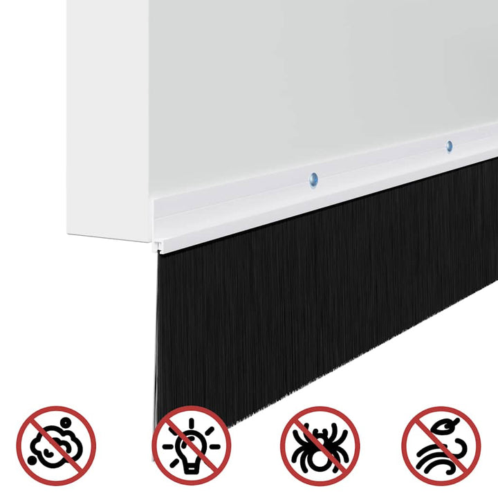 Skruemonterede dørbørste tætninger 12 pcs Hvid 100 cm