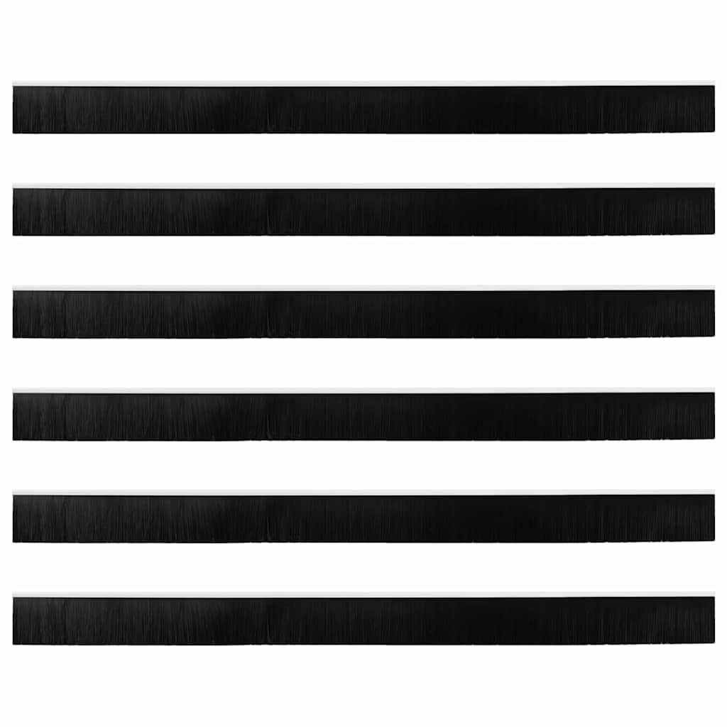 Skruemonterede dørbørste tætninger 6 pcs Hvid 100 cm