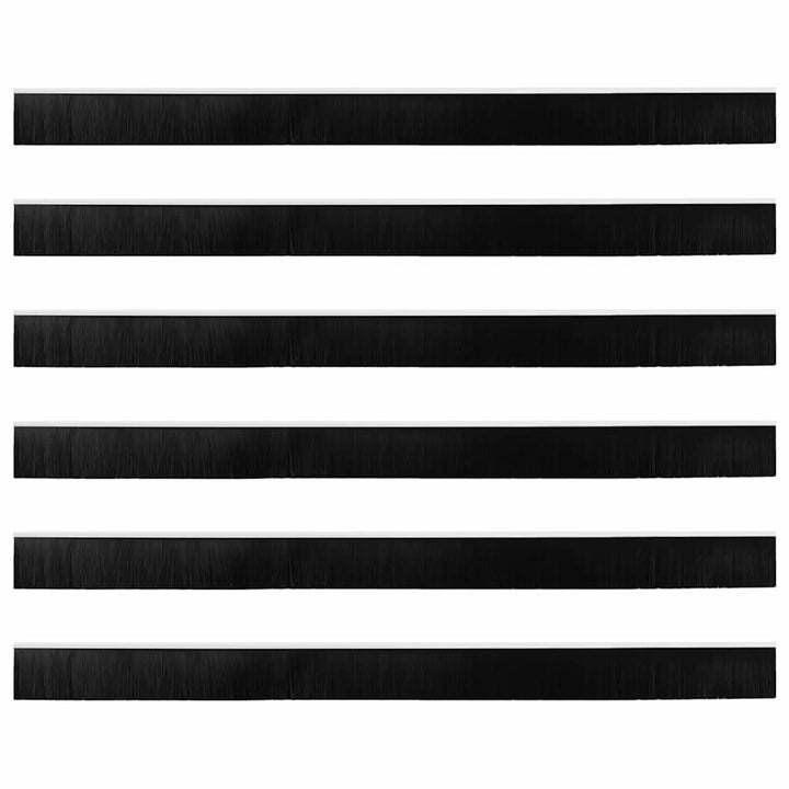 Skruemonterede dørbørste tætninger 6 pcs Hvid 100 cm