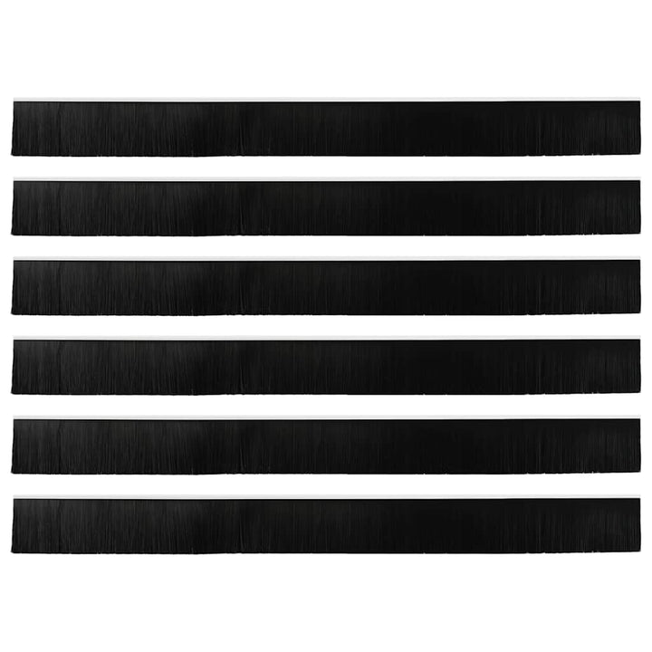 Skruemonterede dørbørste tætninger 6 pcs Hvid 100 cm