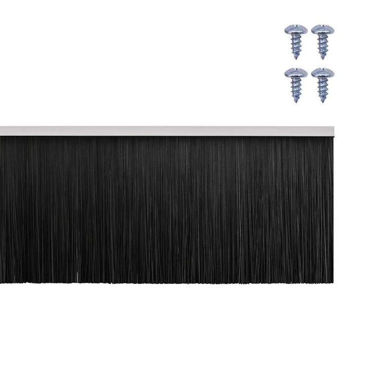 Skruemonterede dørbørste tætninger 6 pcs Hvid 100 cm