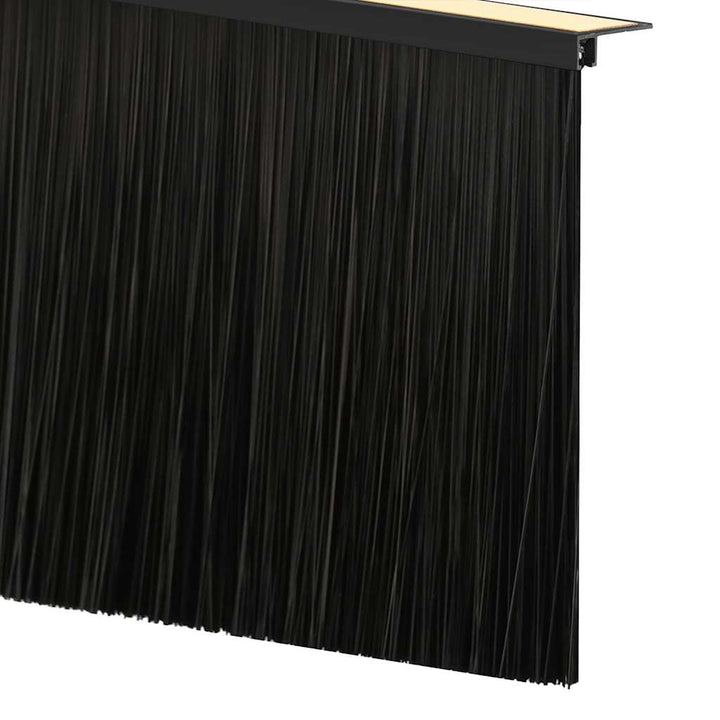 Selvklæbende dørbørstetætninger 6 pcs Sort 100 cm