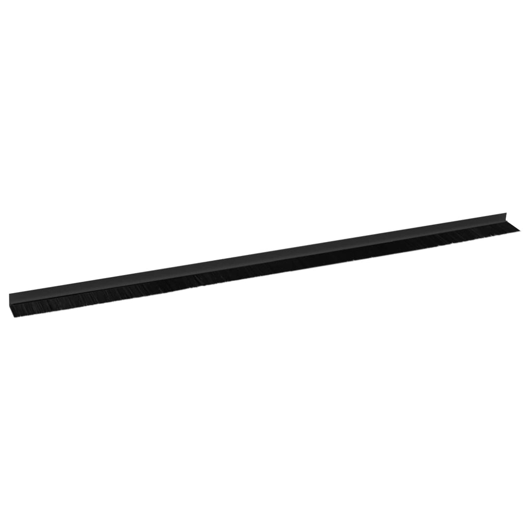 Selvklæbende dørbørstetætninger 12 pcs Sort 100 cm