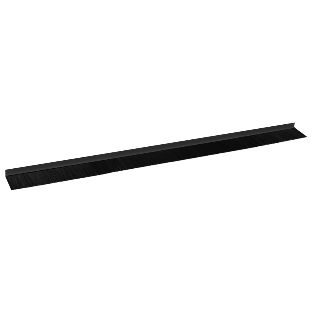 Selvklæbende dørbørstetætninger 12 pcs Sort 100 cm