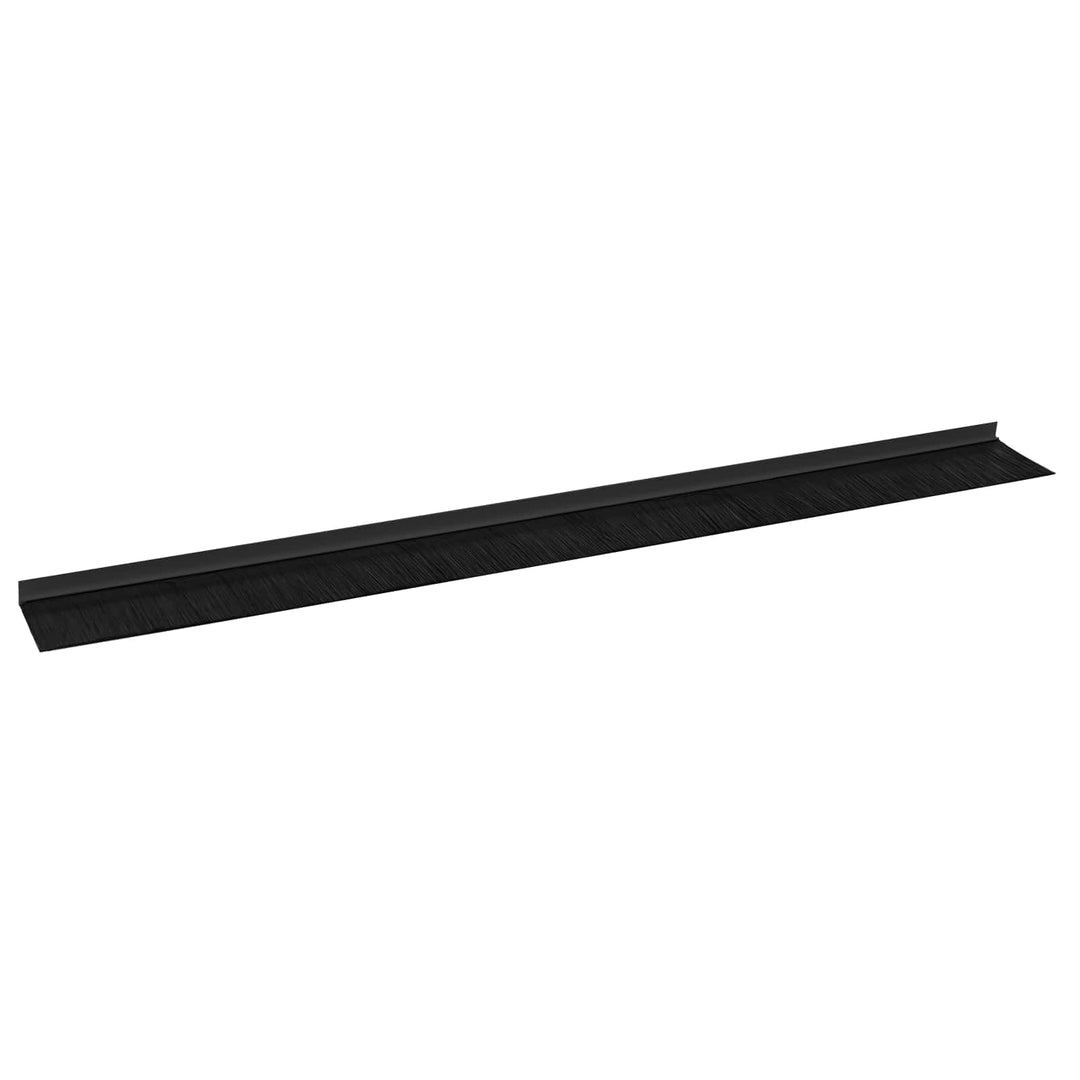 Selvklæbende dørbørstetætninger 12 pcs Sort 100 cm