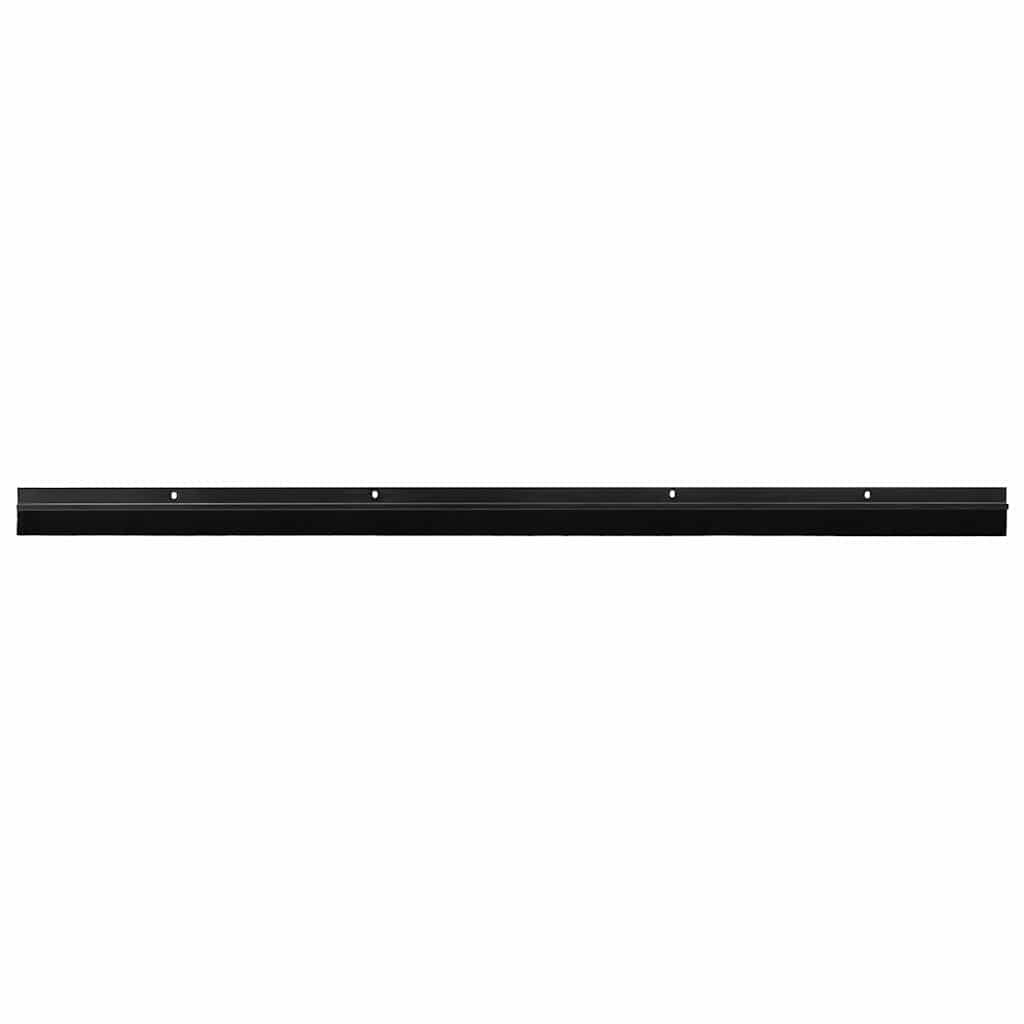 Skruemonterede dørbørste tætninger 6 pcs Sort 100 cm