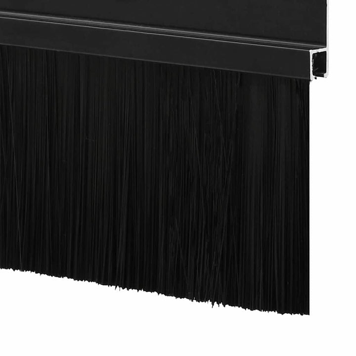 Skruemonterede dørbørste tætninger 6 pcs Sort 100 cm