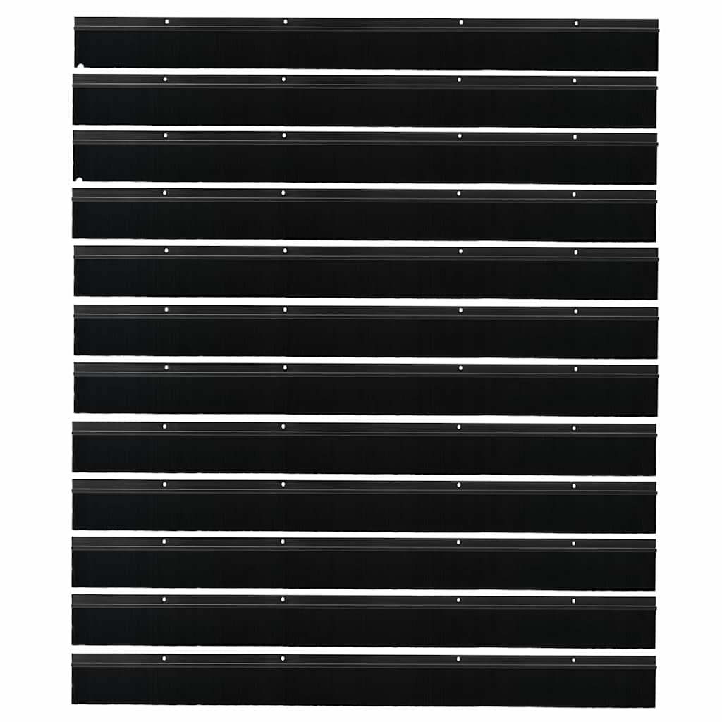 Skruemonterede dørbørste tætninger 12 pcs Sort 100 cm