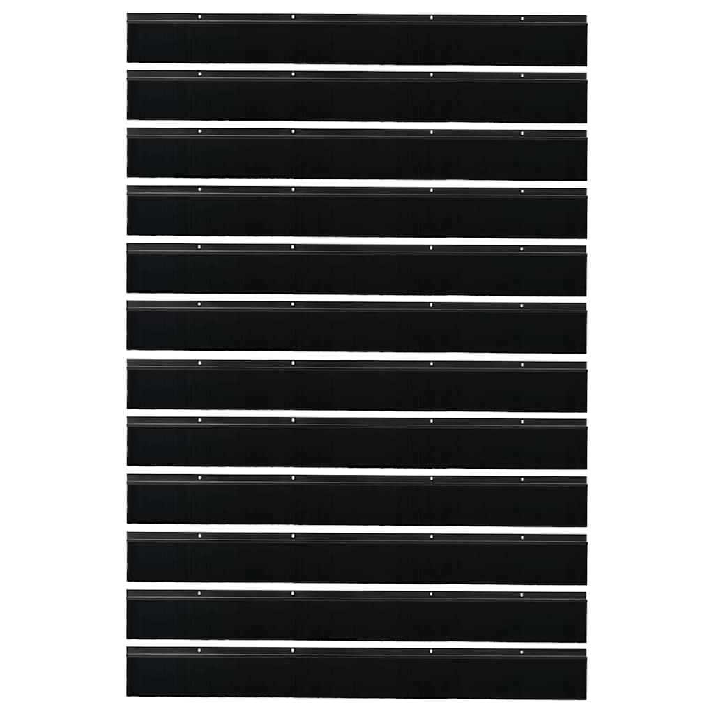 Skruemonterede dørbørste tætninger 12 pcs Sort 100 cm