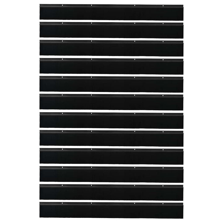 Skruemonterede dørbørste tætninger 12 pcs Sort 100 cm