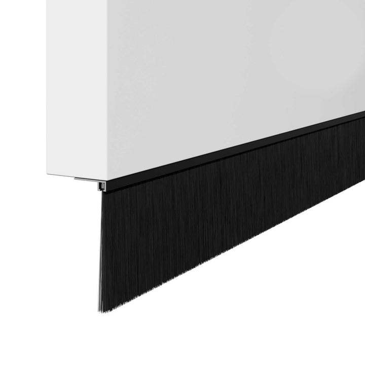 Skruemonterede dørbørste tætninger 6 pcs Sort 100 cm