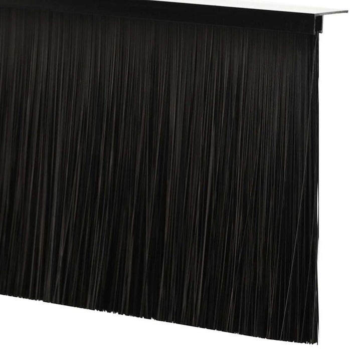 Skruemonterede dørbørste tætninger 6 pcs Sort 100 cm