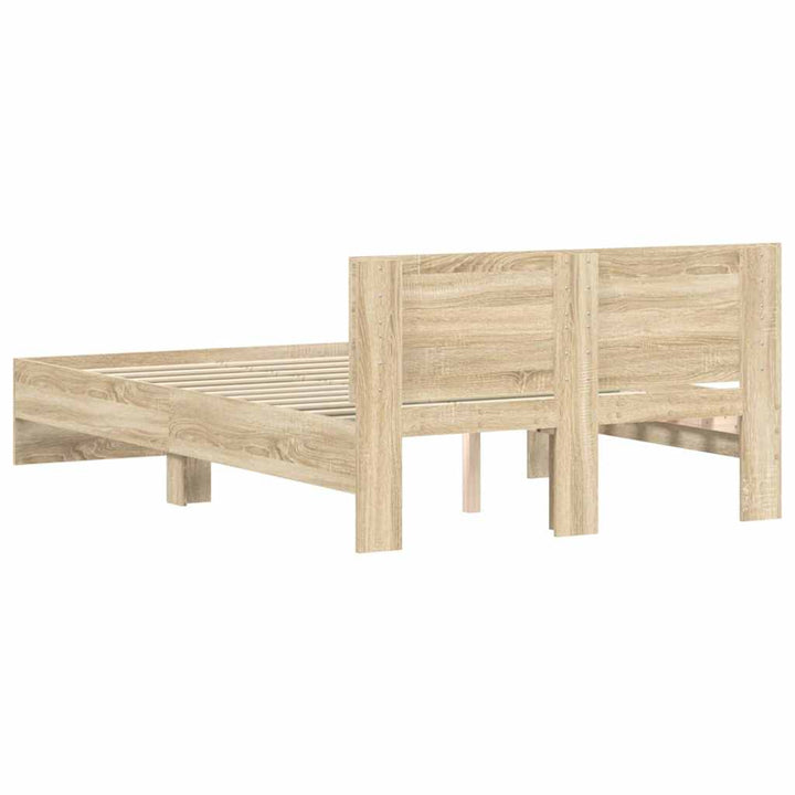 Sengestel med hovedgærde Sonoma 137 x 190 cm Konstrueret træ
