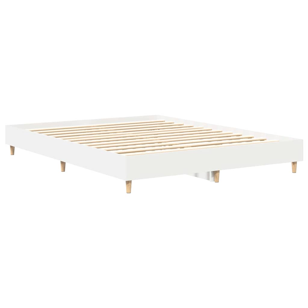 Sengestel 2 pcs Hvid 152 x 203 cm Konstrueret træ