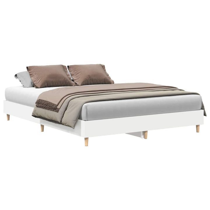 Sengestel 2 pcs Hvid 152 x 203 cm Konstrueret træ