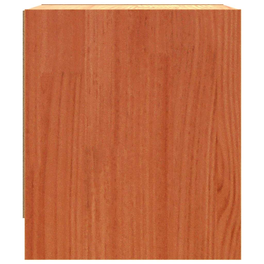 Sengeborde med skuffe Voks brun 40 x 30.5 x 35.5 cm Fyrretræ