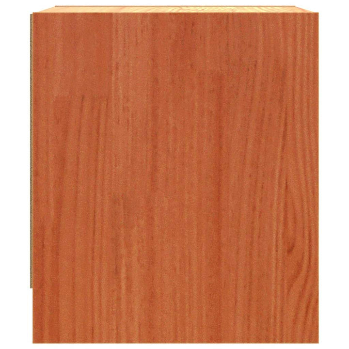 Sengeborde med skuffe Voks brun 40 x 30.5 x 35.5 cm Fyrretræ