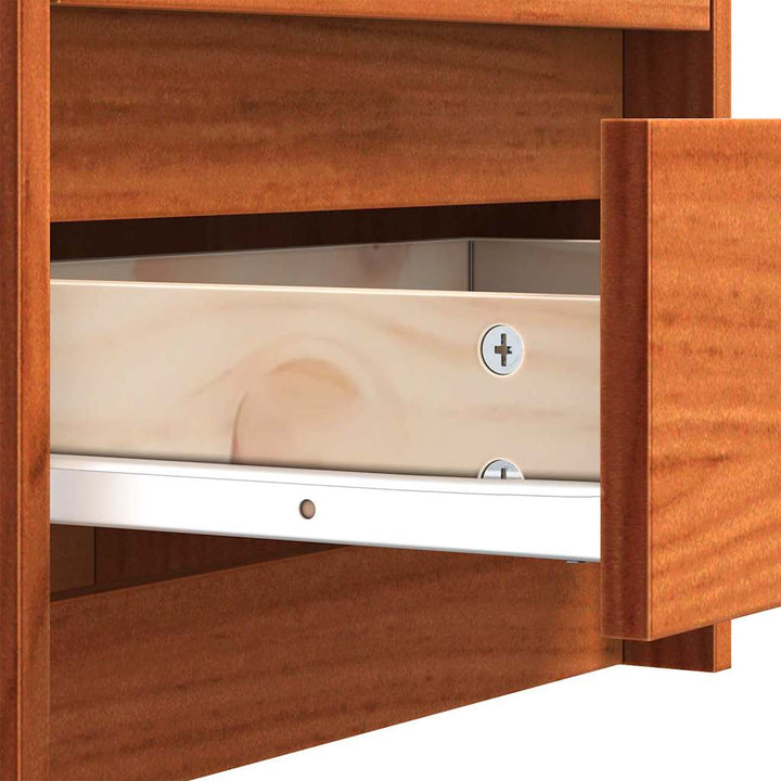 Sengeborde 2 pcs Voks brun 40 x 30.5 x 35.5 cm Fyrretræ