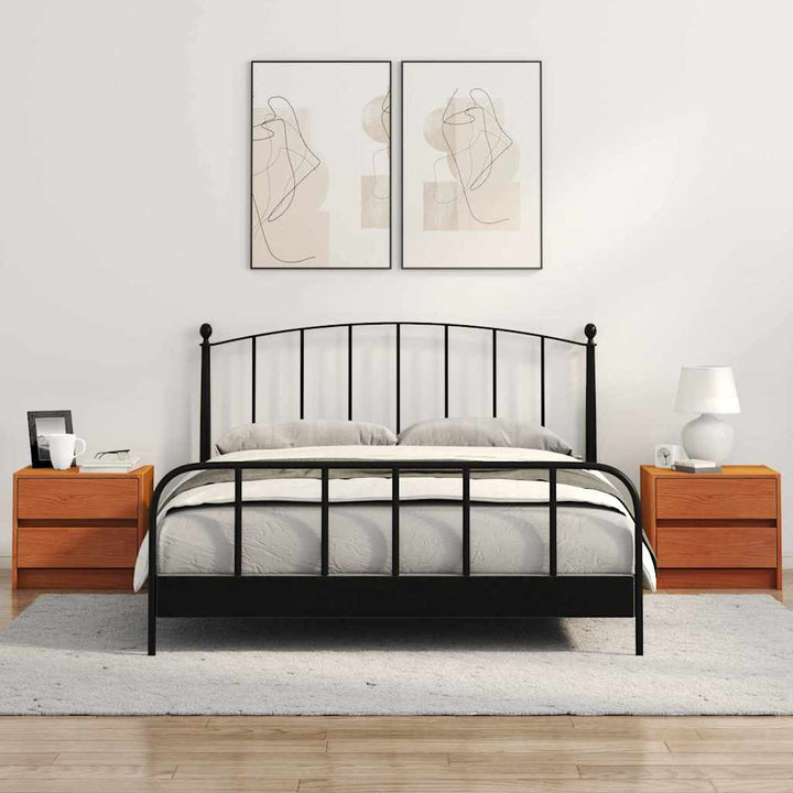 Sengeborde 2 pcs Voks brun 40 x 30.5 x 35.5 cm Fyrretræ