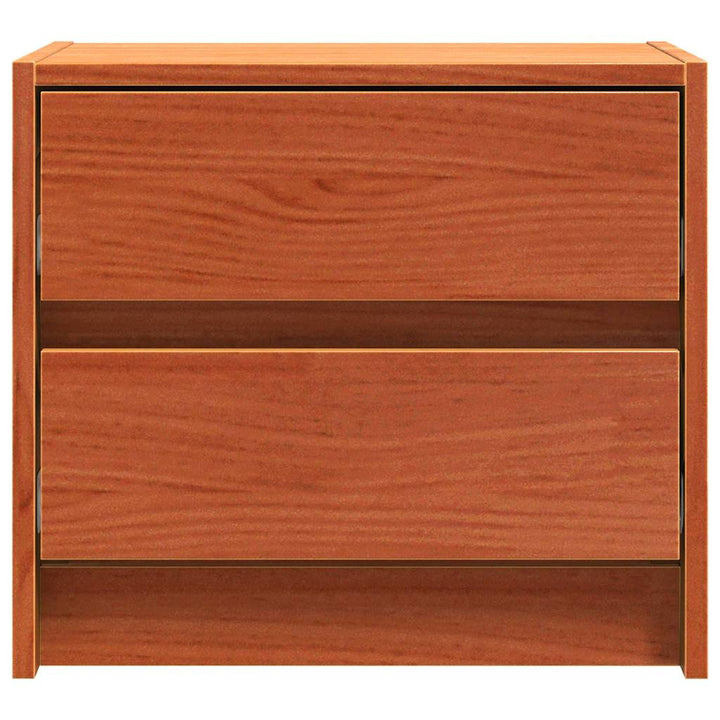 Sengeborde 2 pcs Voks brun 40 x 30.5 x 35.5 cm Fyrretræ