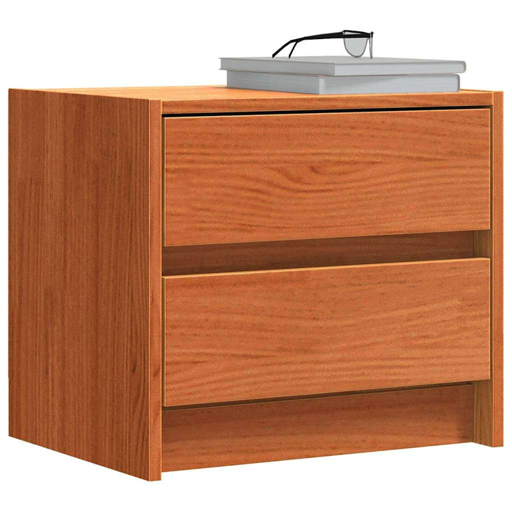 Sengeborde 2 pcs Voks brun 40 x 30.5 x 35.5 cm Fyrretræ