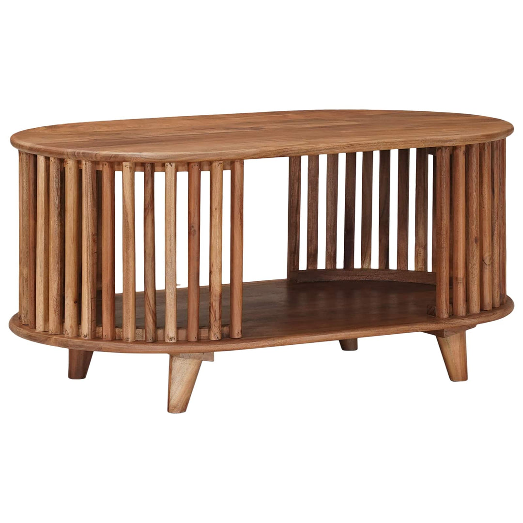 Håndlavet Cafebord Teak brun 85 x 50 x 40 cm Massivt Akacietræ