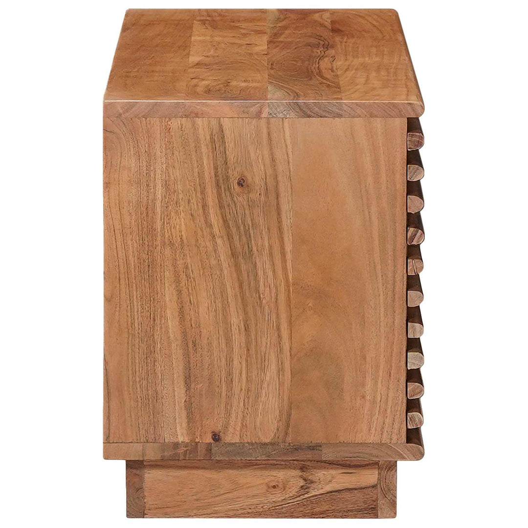 TV-skab med opbevaring med dør Naturfarvet 90 x 30 x 40 cm