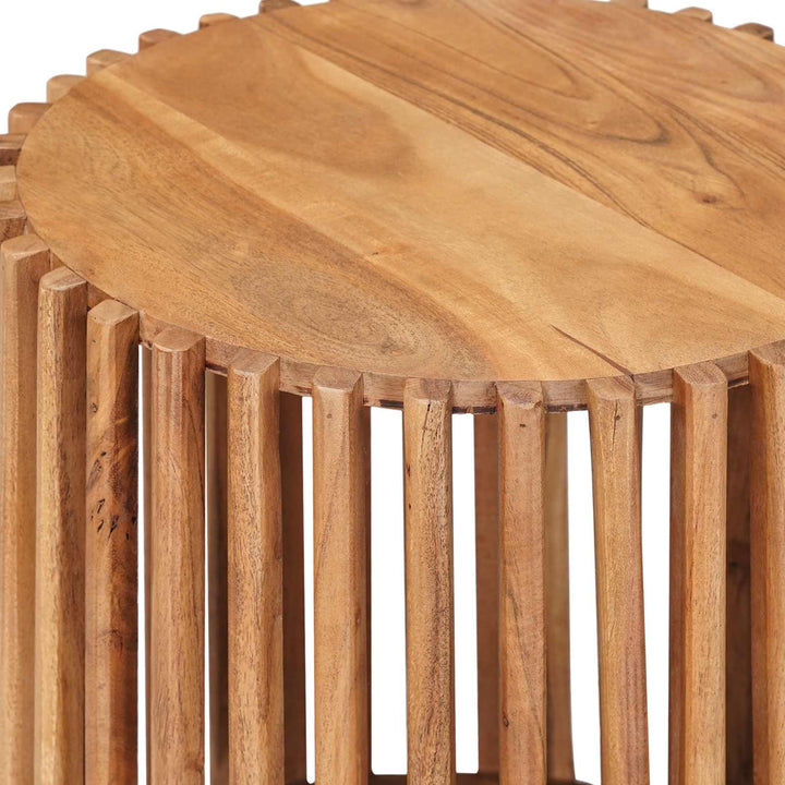 Håndlavet sidebord sæt 2 pcs Teakbrun 40 x 40 x 45 cm