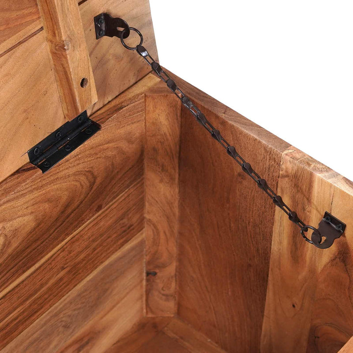 Opbevaringskasse med opbevaring Naturfarvet 85 x 40 x 46 cm