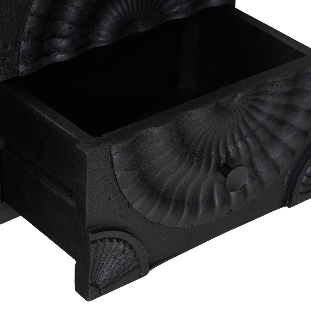 TV-skab Sort 105 x 30 x 54 cm Massivt Mango Træ og Ingeniørtræ