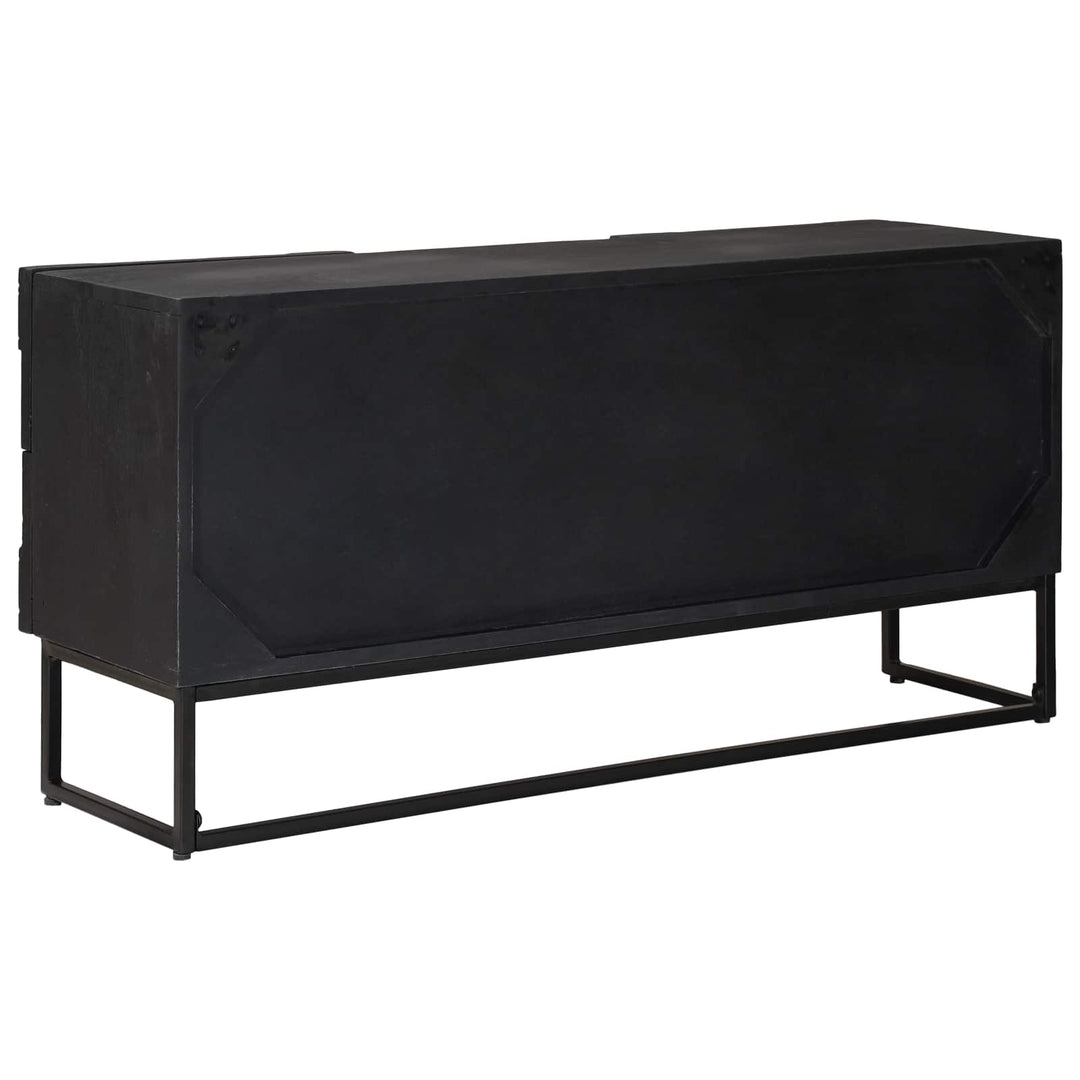 TV-skab Sort 105 x 30 x 54 cm Massivt Mango Træ og Ingeniørtræ