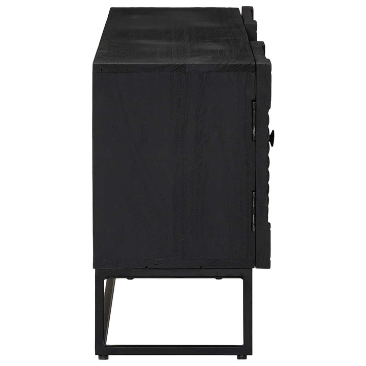 TV-skab Sort 105 x 30 x 54 cm Massivt Mango Træ og Ingeniørtræ