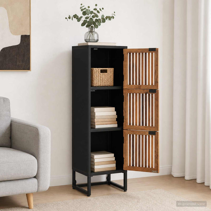 Highboard 35 x 30 x 120 cm Massivt Mango Træ og Ingeniørtræ