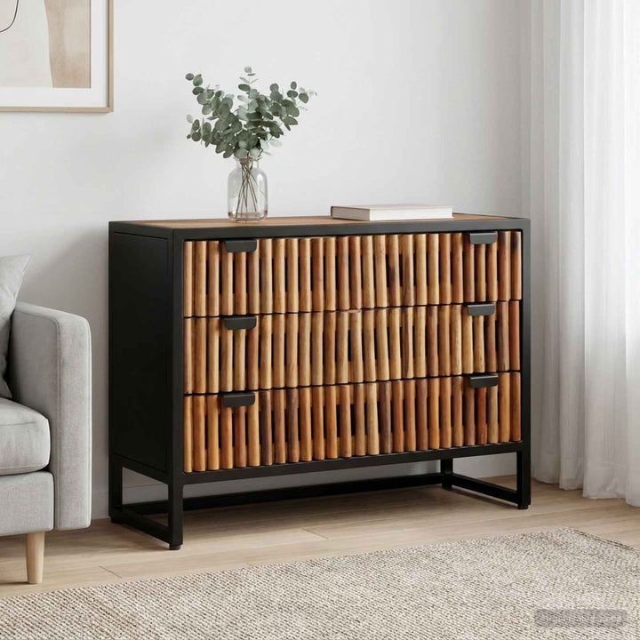 Skuffeskab 75 x 30 x 54 cm Massivt Mango Træ og Ingeniørtræ