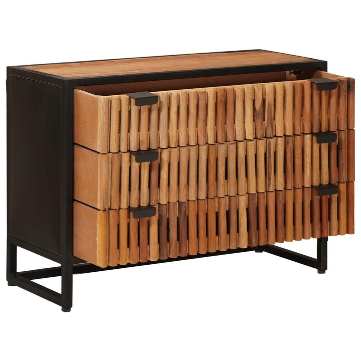 Skuffeskab 75 x 30 x 54 cm Massivt Mango Træ og Ingeniørtræ