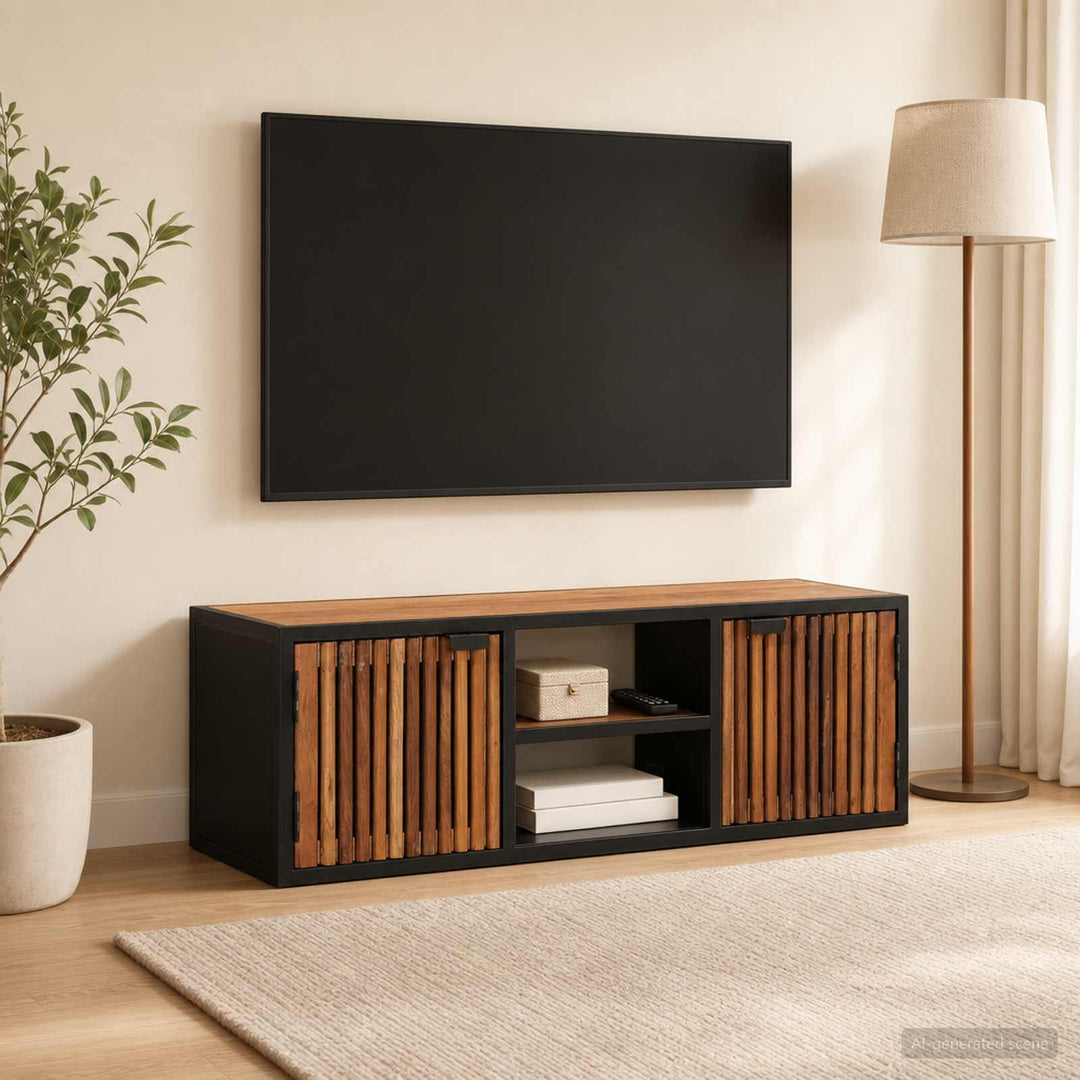 Håndlavet TV-skab 105 x 30 x 35 cm Massivt mangotræ