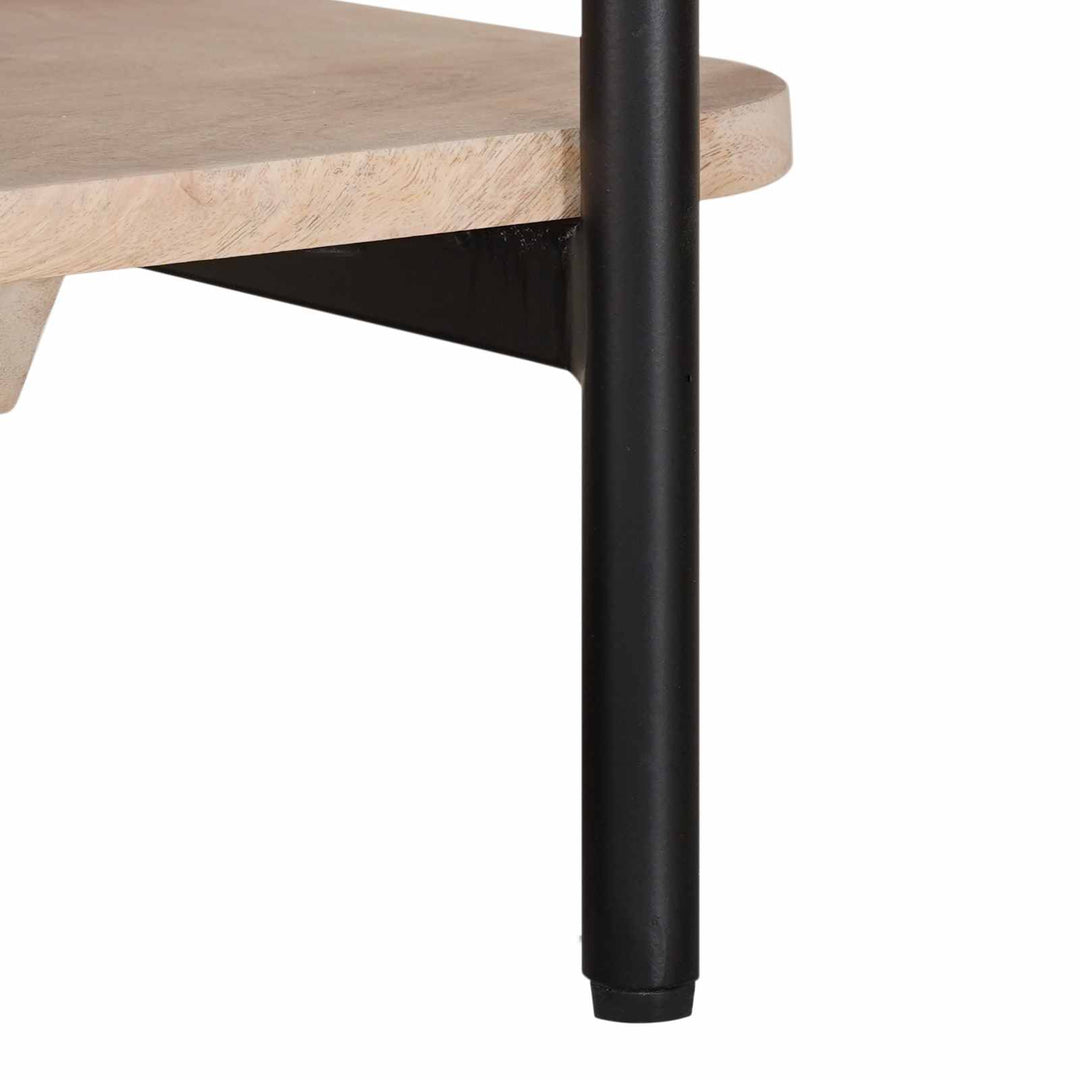 Håndlavet Cafebord Hvid 85 x 45 x 50 cm Massivt mangotræ