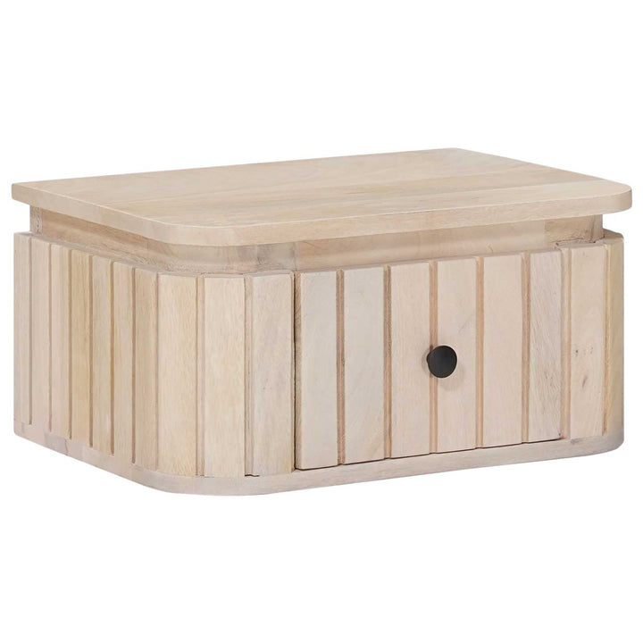 Håndlavet natbord Hvid 40 x 30 x 20 cm Massivt mangotræ