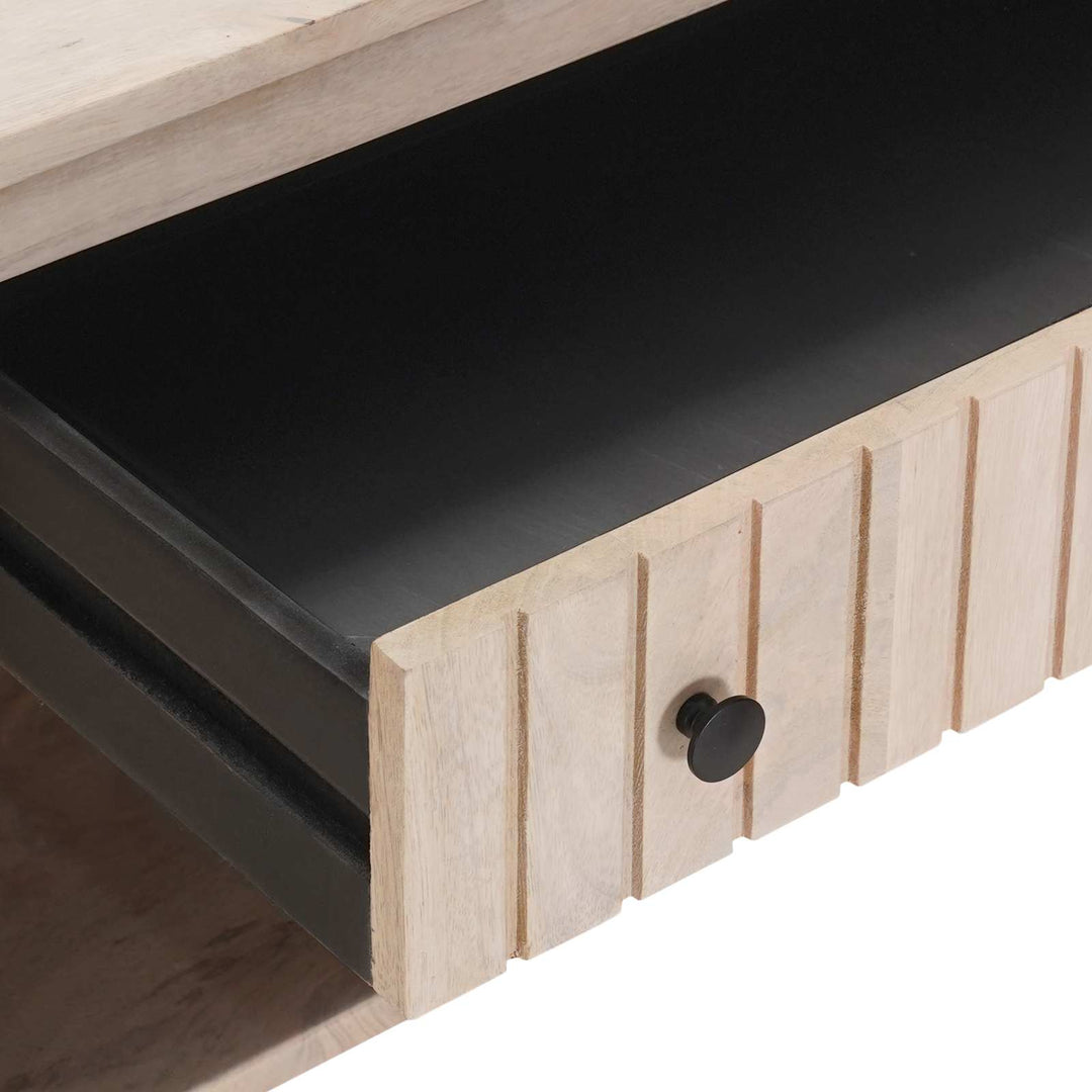 Sko bænk 85 x 37 x 48 cm Massivt Mango Træ og Ingeniørtræ