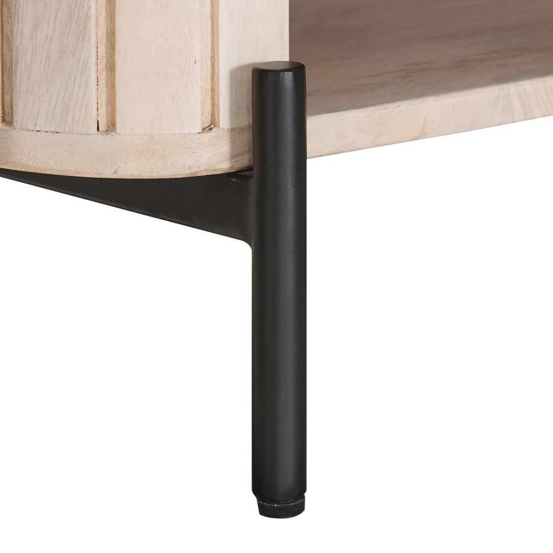 Sko bænk 85 x 37 x 48 cm Massivt Mango Træ og Ingeniørtræ