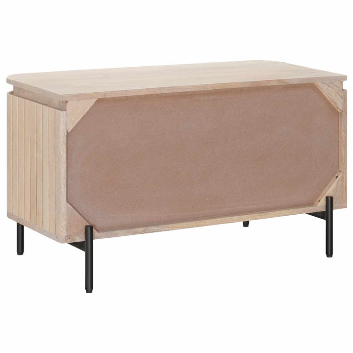 Sko bænk 85 x 37 x 48 cm Massivt Mango Træ og Ingeniørtræ