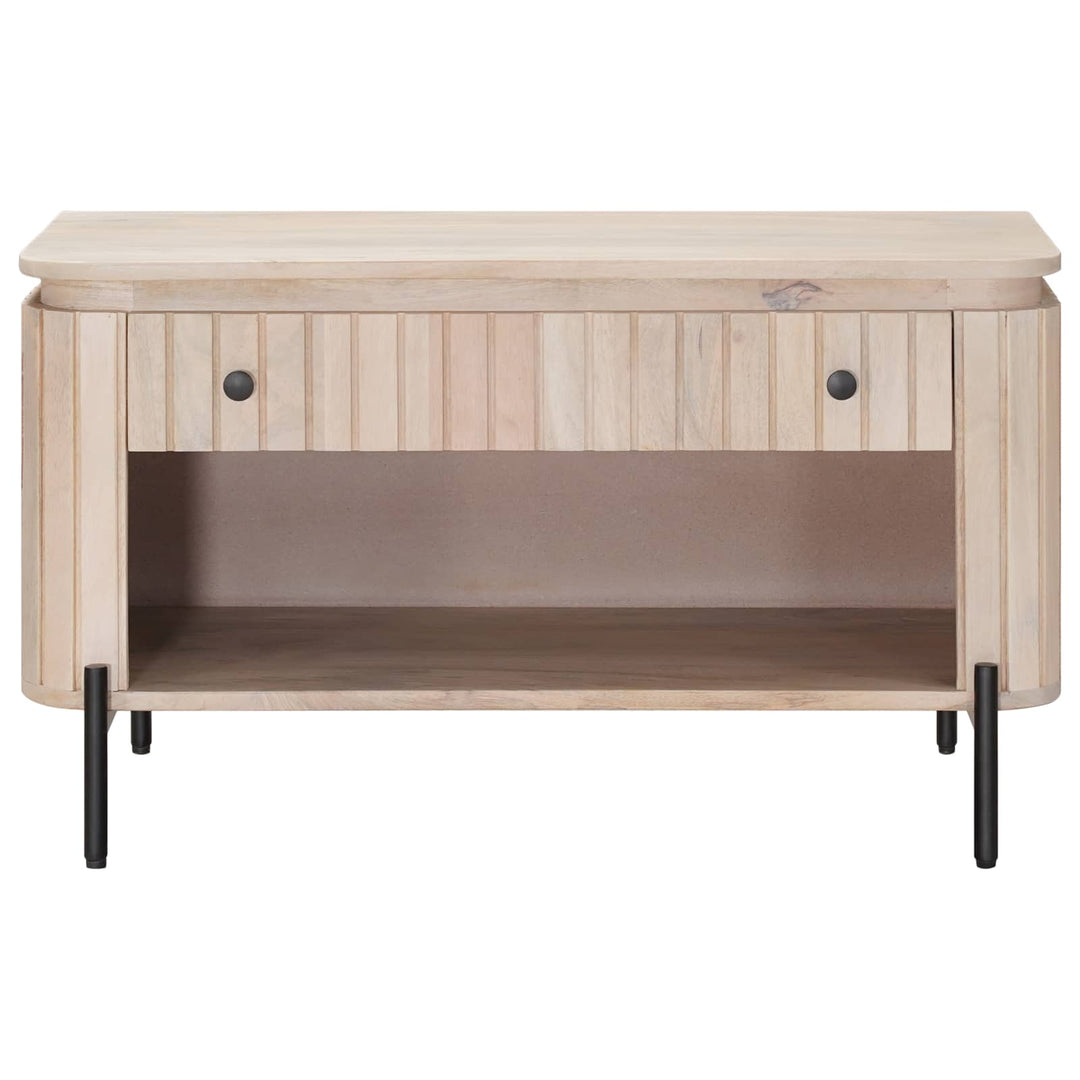 Sko bænk 85 x 37 x 48 cm Massivt Mango Træ og Ingeniørtræ