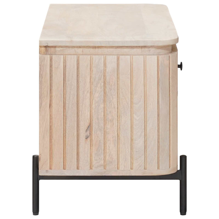 Sko bænk 85 x 37 x 48 cm Massivt Mango Træ og Ingeniørtræ